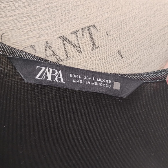 Zara metallic ruffle dress grey short layers princess cut puffy flatteri… - Picture 15 of 16